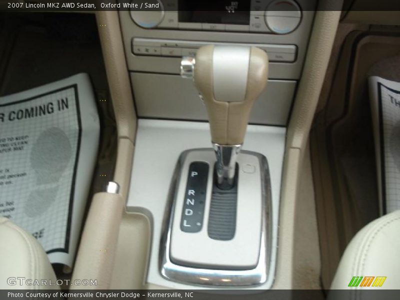 Oxford White / Sand 2007 Lincoln MKZ AWD Sedan