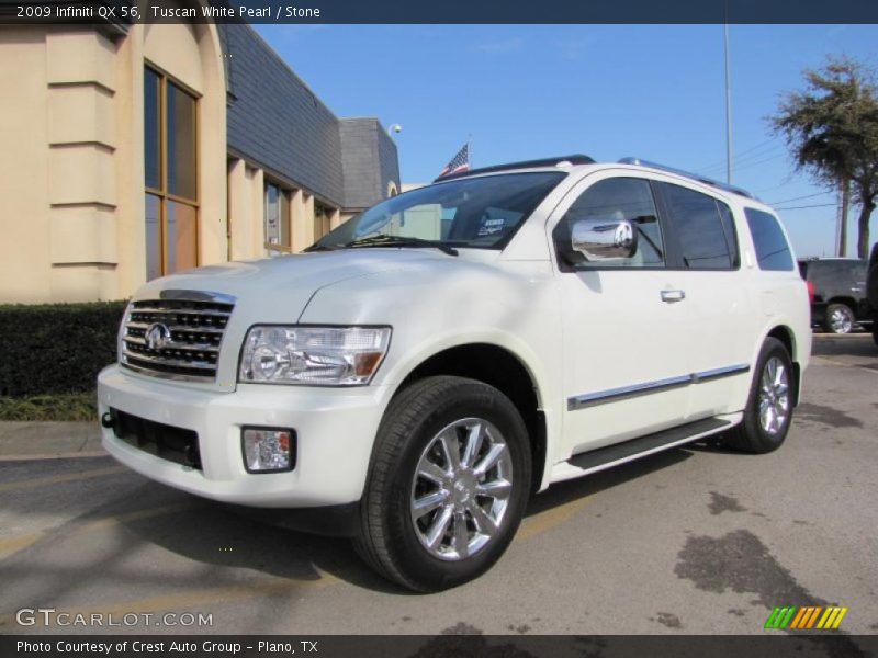 Tuscan White Pearl / Stone 2009 Infiniti QX 56