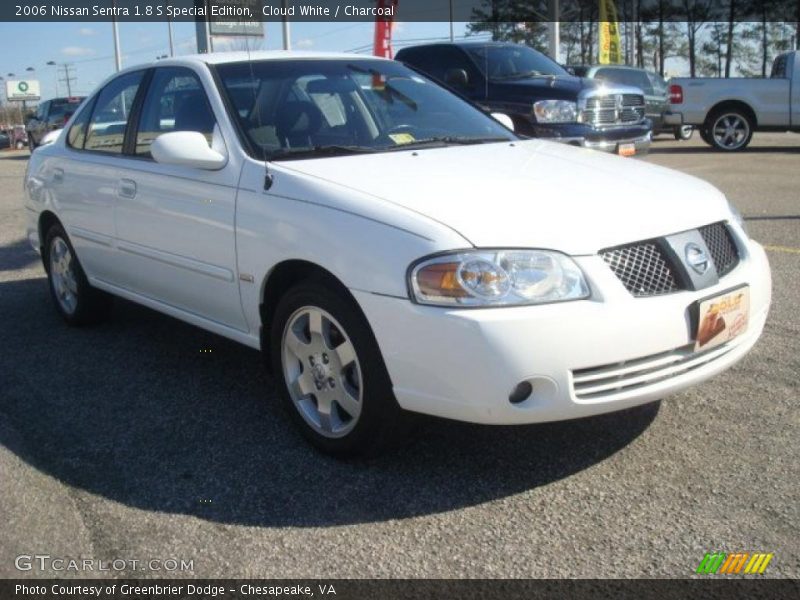 Cloud White / Charcoal 2006 Nissan Sentra 1.8 S Special Edition