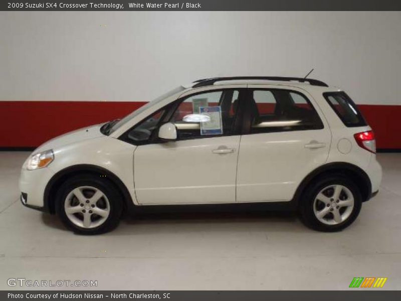 White Water Pearl / Black 2009 Suzuki SX4 Crossover Technology