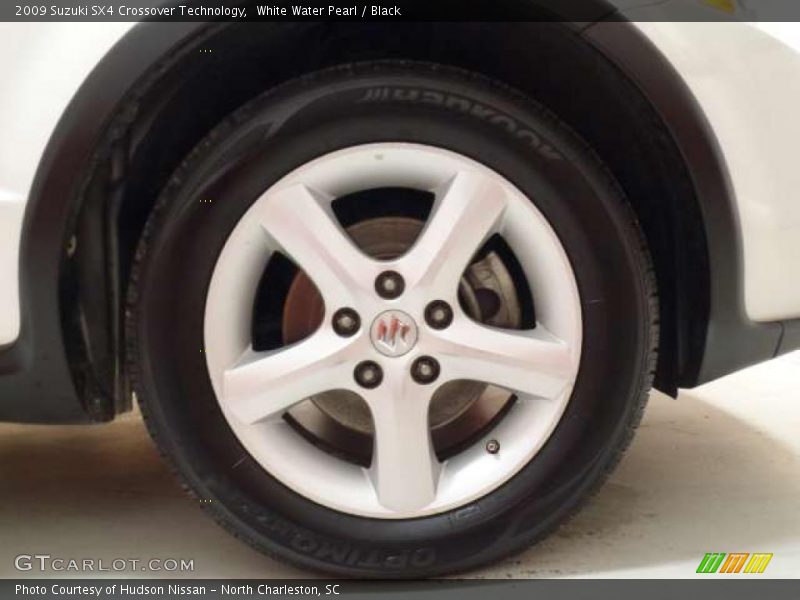 White Water Pearl / Black 2009 Suzuki SX4 Crossover Technology