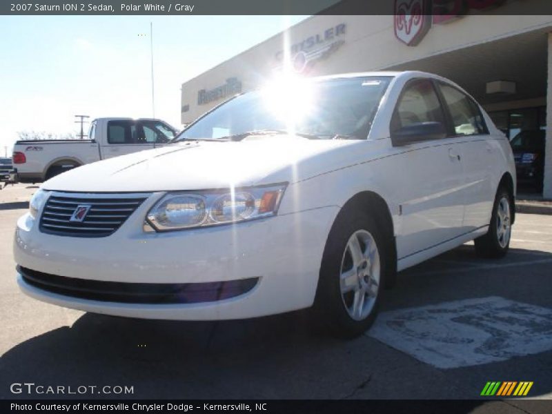 Polar White / Gray 2007 Saturn ION 2 Sedan
