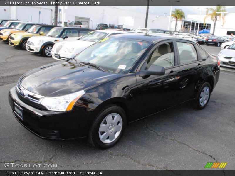 Ebony Black / Charcoal Black 2010 Ford Focus S Sedan