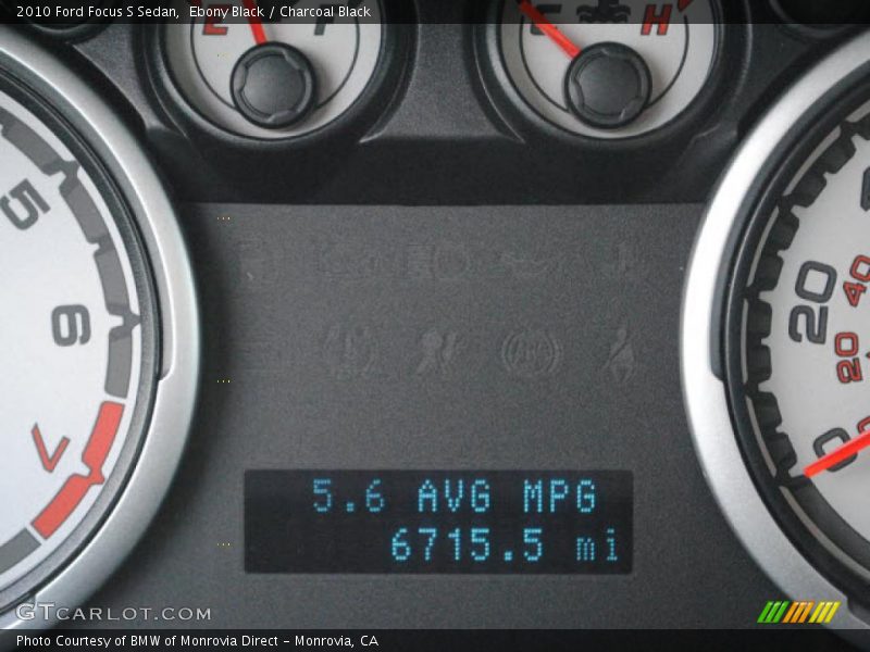 Ebony Black / Charcoal Black 2010 Ford Focus S Sedan