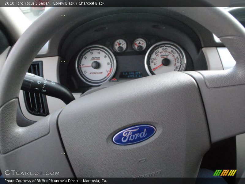 Ebony Black / Charcoal Black 2010 Ford Focus S Sedan