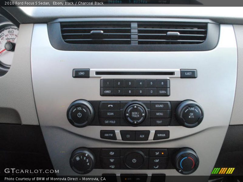 Ebony Black / Charcoal Black 2010 Ford Focus S Sedan