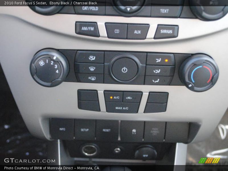 Ebony Black / Charcoal Black 2010 Ford Focus S Sedan