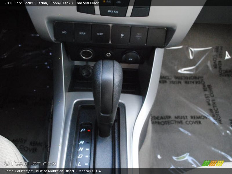 Ebony Black / Charcoal Black 2010 Ford Focus S Sedan