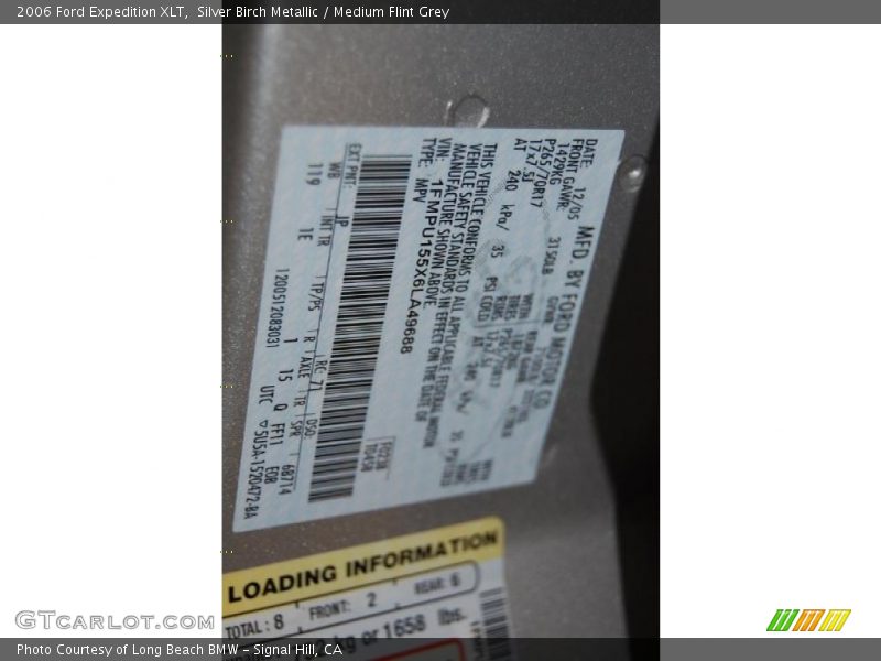 Silver Birch Metallic / Medium Flint Grey 2006 Ford Expedition XLT