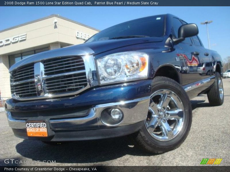 Patriot Blue Pearl / Medium Slate Gray 2008 Dodge Ram 1500 Lone Star Edition Quad Cab
