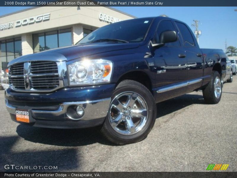 Patriot Blue Pearl / Medium Slate Gray 2008 Dodge Ram 1500 Lone Star Edition Quad Cab