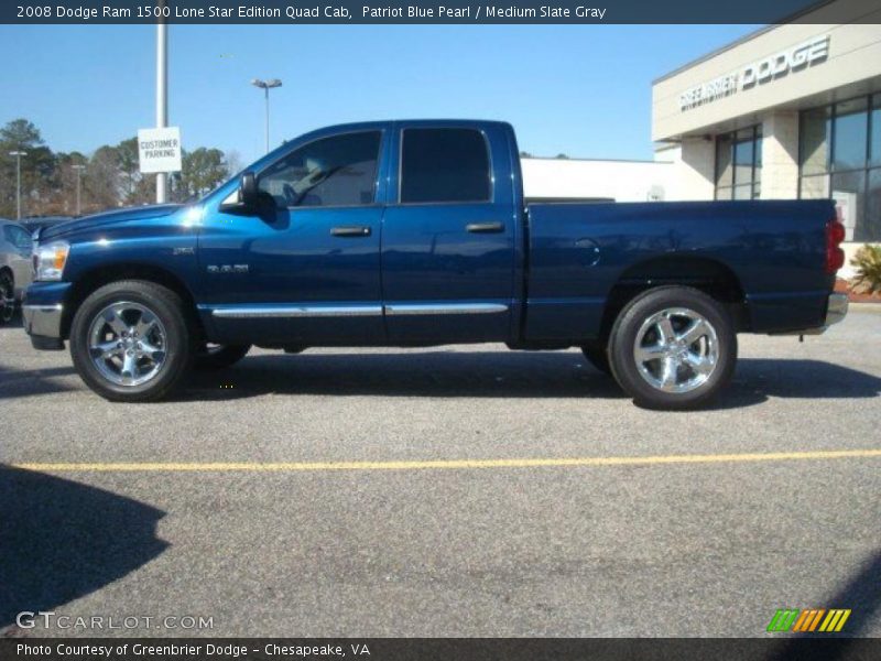 Patriot Blue Pearl / Medium Slate Gray 2008 Dodge Ram 1500 Lone Star Edition Quad Cab