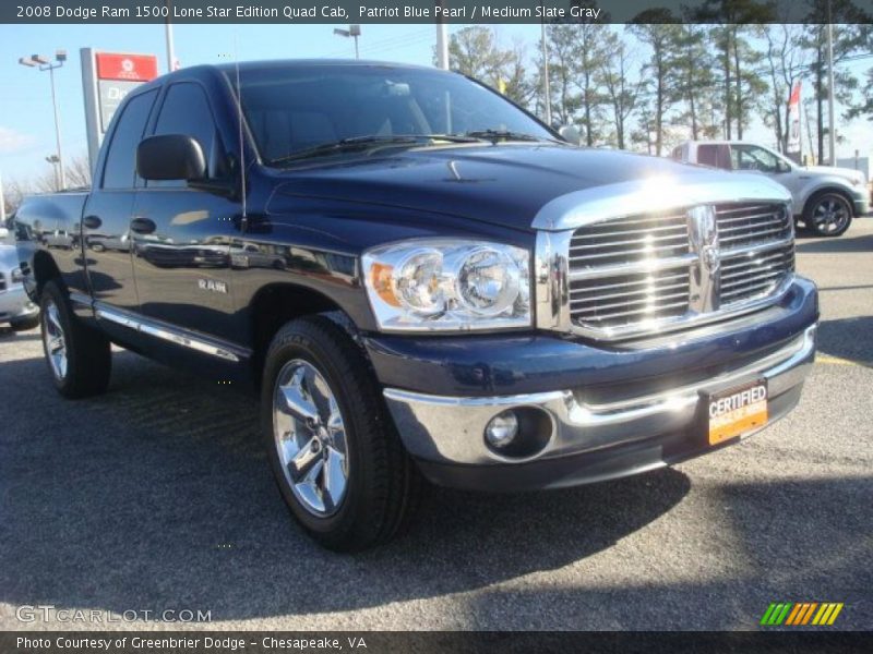 Patriot Blue Pearl / Medium Slate Gray 2008 Dodge Ram 1500 Lone Star Edition Quad Cab