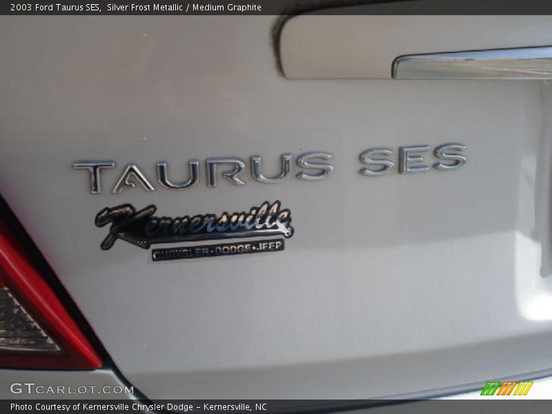 Silver Frost Metallic / Medium Graphite 2003 Ford Taurus SES