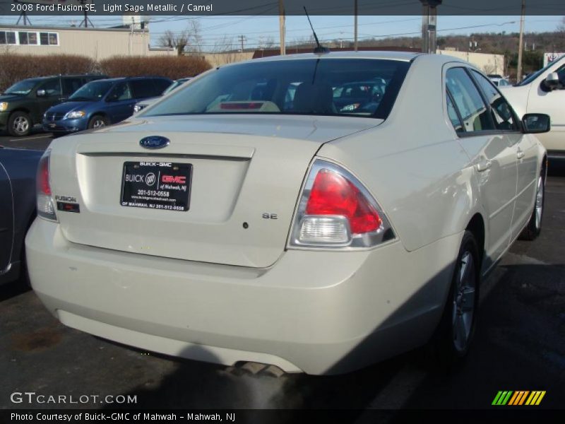 Light Sage Metallic / Camel 2008 Ford Fusion SE