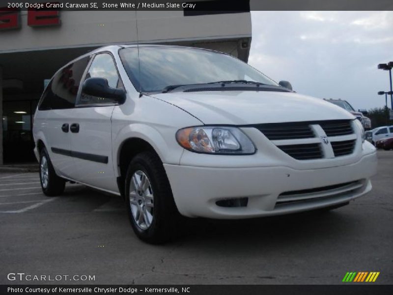 Stone White / Medium Slate Gray 2006 Dodge Grand Caravan SE
