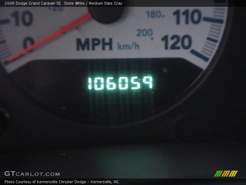 Stone White / Medium Slate Gray 2006 Dodge Grand Caravan SE