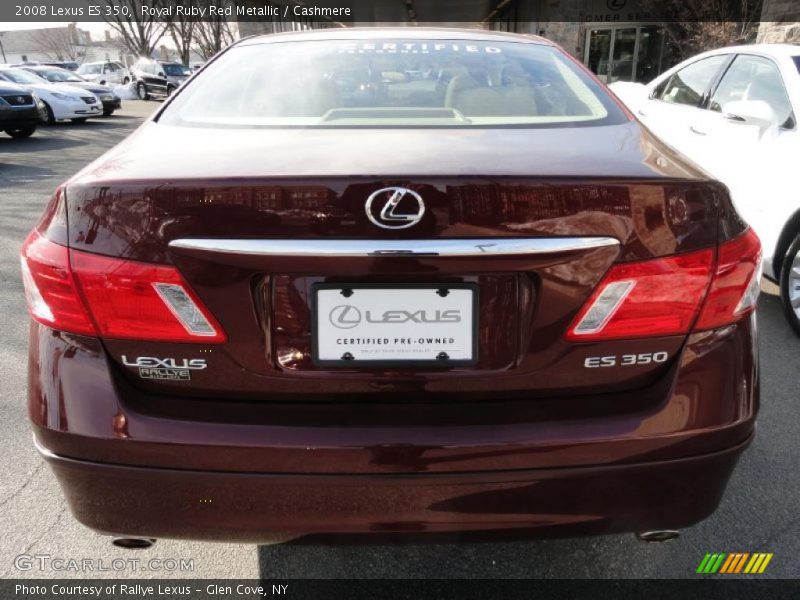 Royal Ruby Red Metallic / Cashmere 2008 Lexus ES 350
