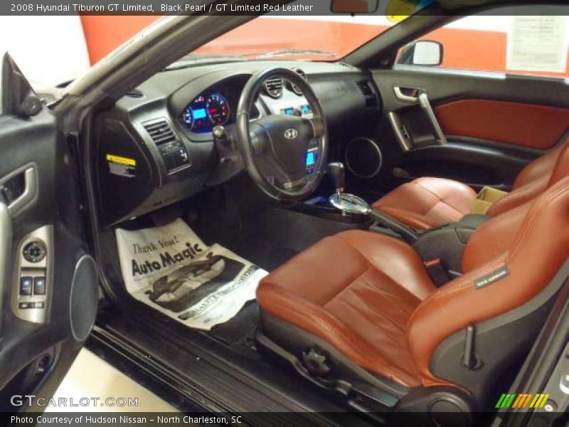 Black Pearl / GT Limited Red Leather 2008 Hyundai Tiburon GT Limited