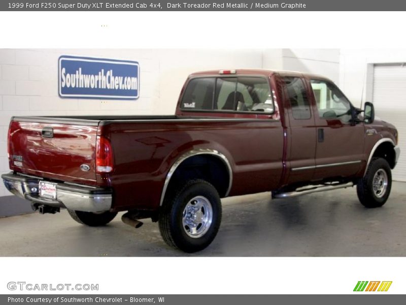 Dark Toreador Red Metallic / Medium Graphite 1999 Ford F250 Super Duty XLT Extended Cab 4x4