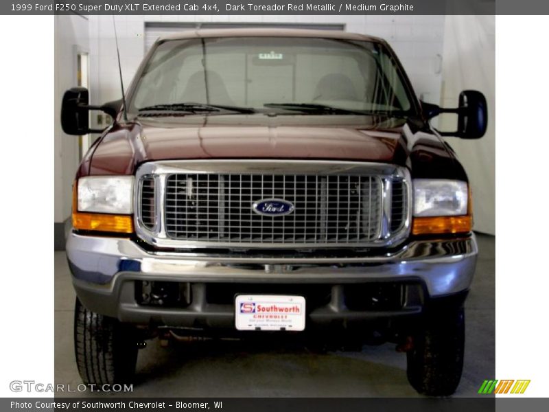 Dark Toreador Red Metallic / Medium Graphite 1999 Ford F250 Super Duty XLT Extended Cab 4x4