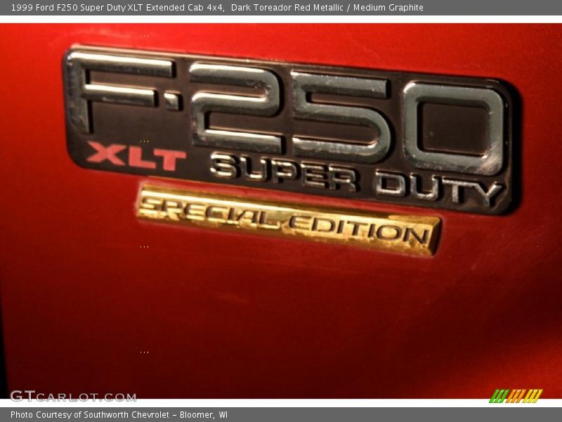 Dark Toreador Red Metallic / Medium Graphite 1999 Ford F250 Super Duty XLT Extended Cab 4x4