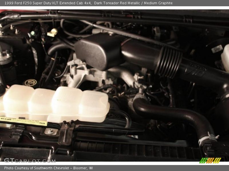 Dark Toreador Red Metallic / Medium Graphite 1999 Ford F250 Super Duty XLT Extended Cab 4x4