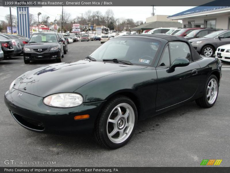 Emerald Green Mica / Black 1999 Mazda MX-5 Miata Roadster