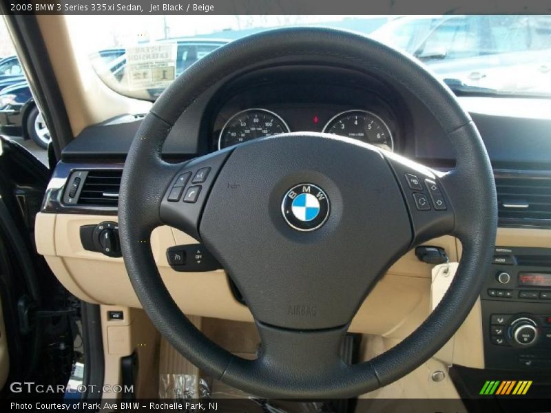 Jet Black / Beige 2008 BMW 3 Series 335xi Sedan