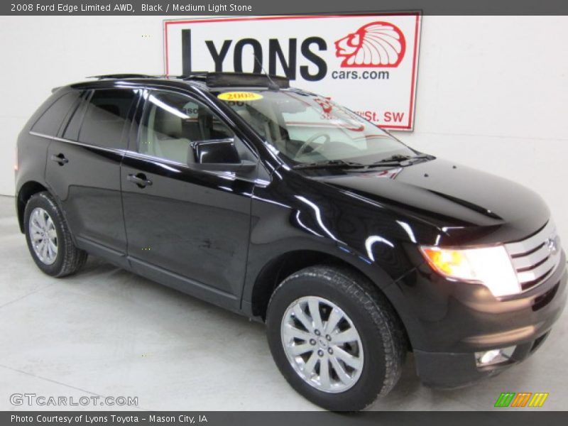 Black / Medium Light Stone 2008 Ford Edge Limited AWD