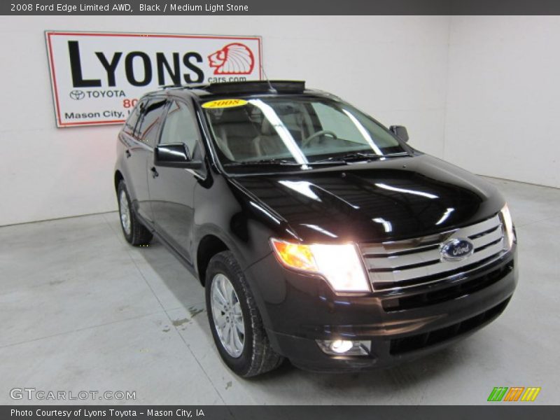 Black / Medium Light Stone 2008 Ford Edge Limited AWD