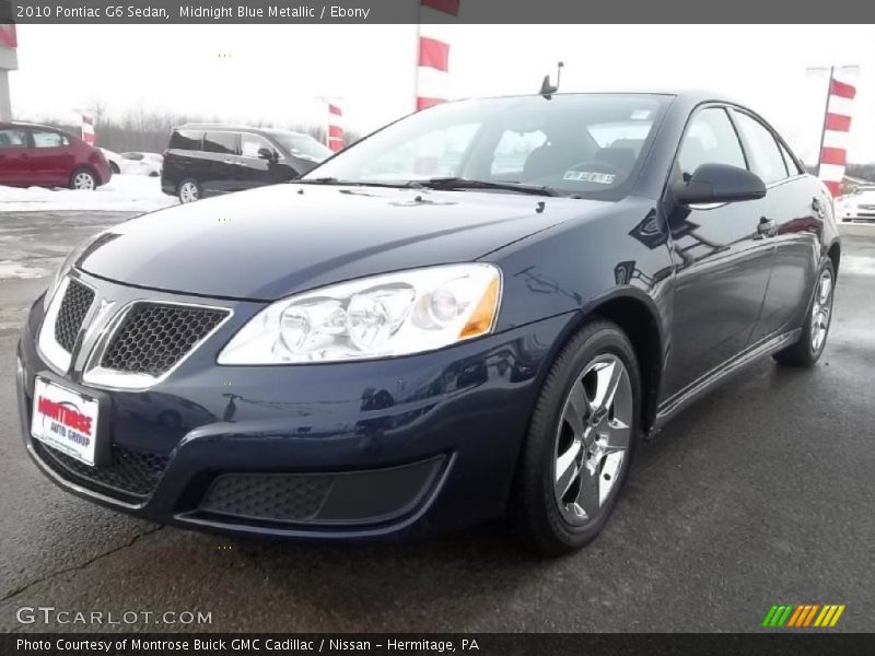 Midnight Blue Metallic / Ebony 2010 Pontiac G6 Sedan
