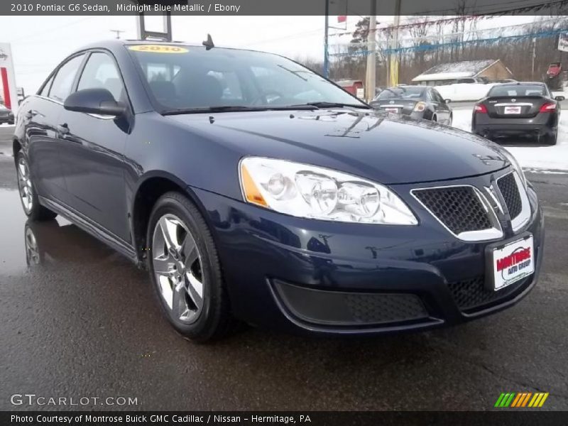 Midnight Blue Metallic / Ebony 2010 Pontiac G6 Sedan