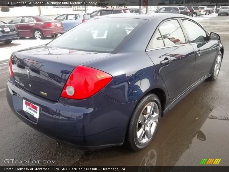 Midnight Blue Metallic / Ebony 2010 Pontiac G6 Sedan