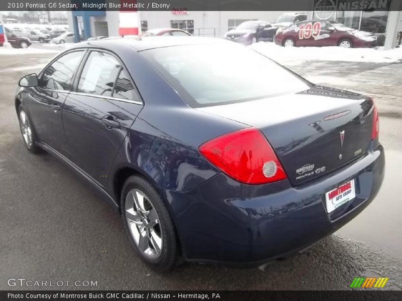 Midnight Blue Metallic / Ebony 2010 Pontiac G6 Sedan