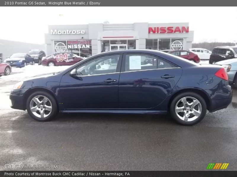 Midnight Blue Metallic / Ebony 2010 Pontiac G6 Sedan