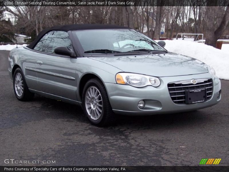 Satin Jade Pearl / Dark Slate Gray 2006 Chrysler Sebring Touring Convertible