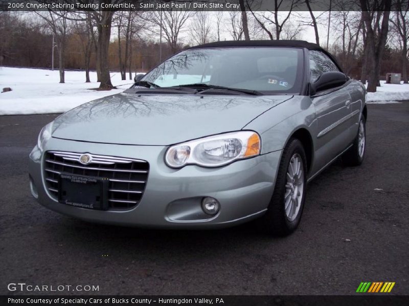 Satin Jade Pearl / Dark Slate Gray 2006 Chrysler Sebring Touring Convertible