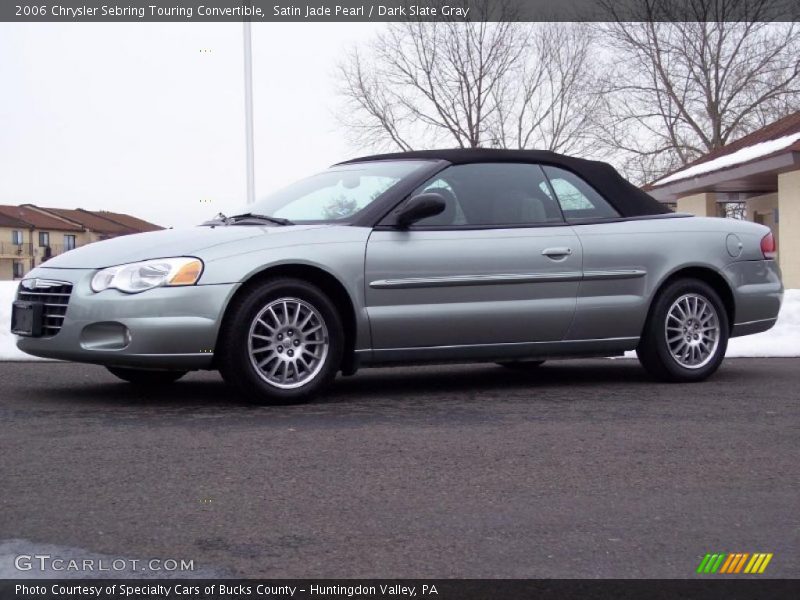 Satin Jade Pearl / Dark Slate Gray 2006 Chrysler Sebring Touring Convertible