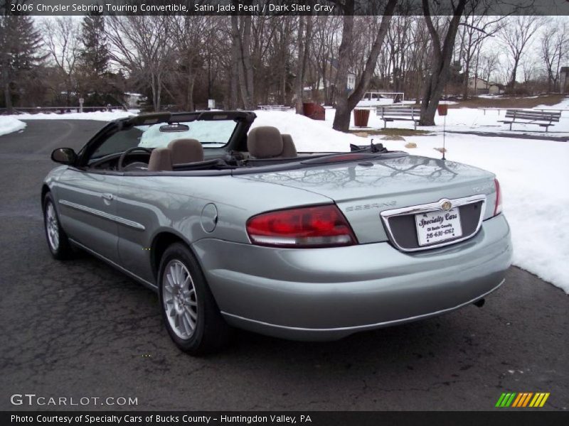 Satin Jade Pearl / Dark Slate Gray 2006 Chrysler Sebring Touring Convertible