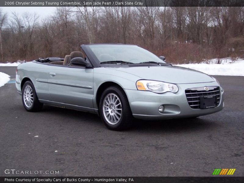 Satin Jade Pearl / Dark Slate Gray 2006 Chrysler Sebring Touring Convertible