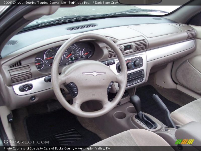 Satin Jade Pearl / Dark Slate Gray 2006 Chrysler Sebring Touring Convertible