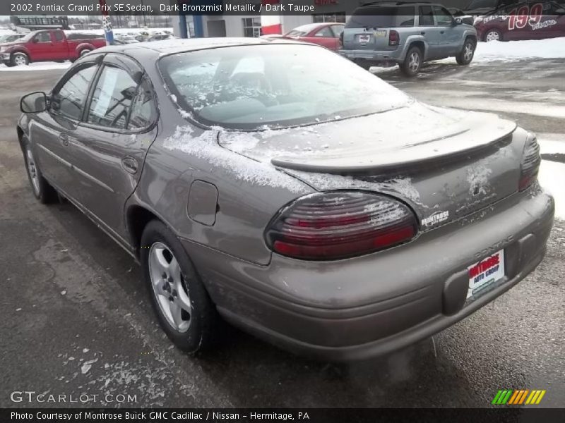 Dark Bronzmist Metallic / Dark Taupe 2002 Pontiac Grand Prix SE Sedan