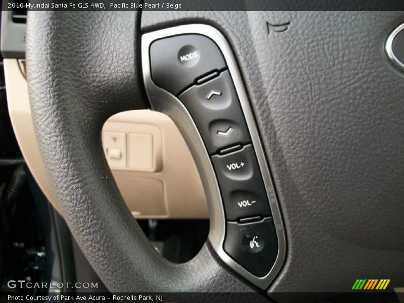 Pacific Blue Pearl / Beige 2010 Hyundai Santa Fe GLS 4WD