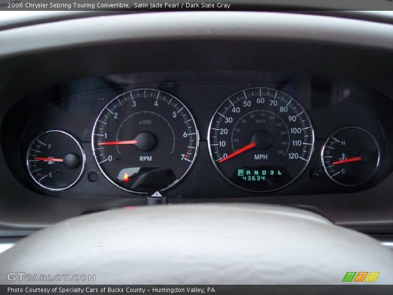Satin Jade Pearl / Dark Slate Gray 2006 Chrysler Sebring Touring Convertible