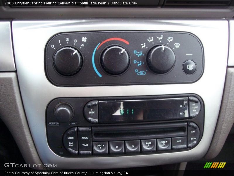 Satin Jade Pearl / Dark Slate Gray 2006 Chrysler Sebring Touring Convertible