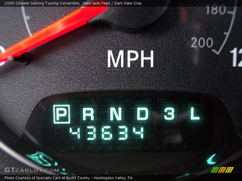 Satin Jade Pearl / Dark Slate Gray 2006 Chrysler Sebring Touring Convertible