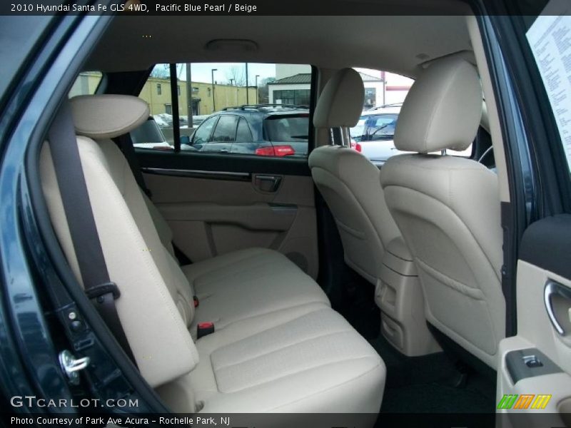 Pacific Blue Pearl / Beige 2010 Hyundai Santa Fe GLS 4WD