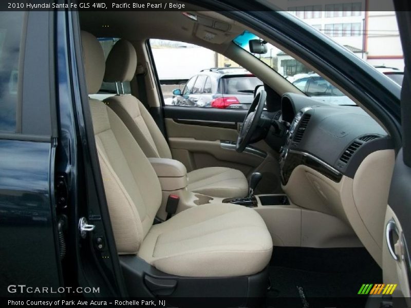 Pacific Blue Pearl / Beige 2010 Hyundai Santa Fe GLS 4WD