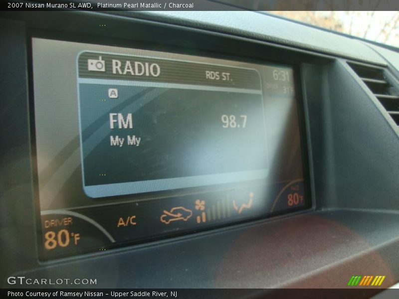 Platinum Pearl Matallic / Charcoal 2007 Nissan Murano SL AWD
